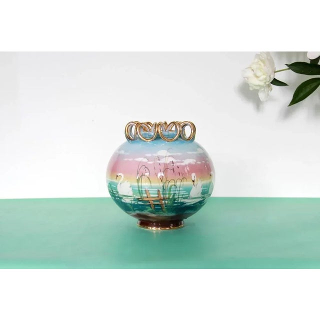 Vintage Art Deco Ceramic Vase, Italy, 1940s For Sale - Image 9 of 9