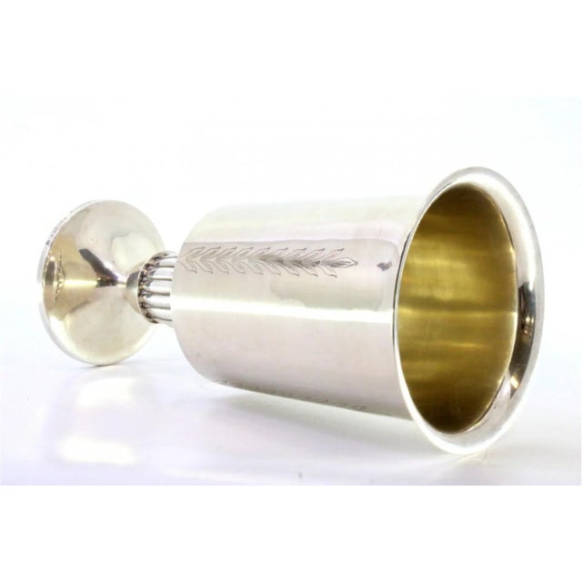 Silver Vase with Plant Motifs Engraved Relief Base For Sale - Image 5 of 8