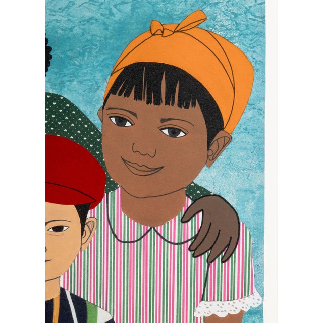 Elizabeth Catlett "Children With Flowers", 1995 For Sale - Image 4 of 9