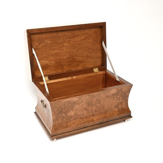 Vintage Burr Walnut Ottoman, 1930 For Sale - Image 3 of 10