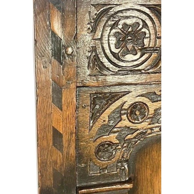 17th Century Dutch Judaica Inlaid Oak Wainscot Chair With Star of David For Sale - Image 10 of 11