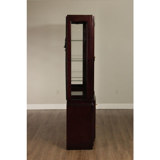 Thomasville Contemporary Style Glass Display China Cabinet For Sale - Image 15 of 18