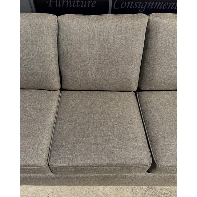 Textile Hickory-Fry Light Brown Upholstered Sofa For Sale - Image 7 of 16