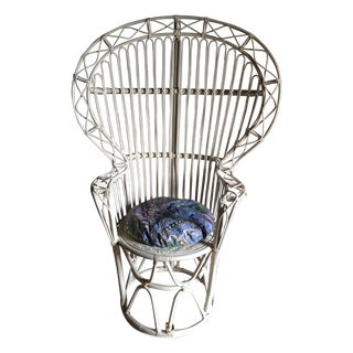 Rattan Peacock Fan Chair For Sale