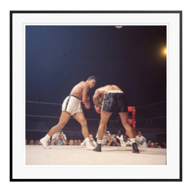 Cassius Clay vs. Floyd Patterson Black Framed Archival Pigment Print For Sale