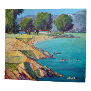 Landscape Original Oil on Canvas Berkeley Shorebird Park 32x36”