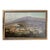 C. 1890 Antique Central European Cityscape Oil Painting With Cathedral and Hillside Castle Framed For Sale