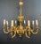 Neoclassical 1940s Louis XVI style 8-arm chiseled bronze chandelier by Lucien For Sale - Image 3 of 12