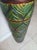 1980s Tall Decorative Ceramic Floor Vase Bronze Neck Textured Embossed Peacock-Feather and Geometric Pattern For Sale - Image 4 of 4