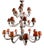 Large Vintage Murano Glass Chandelier, 1980s For Sale