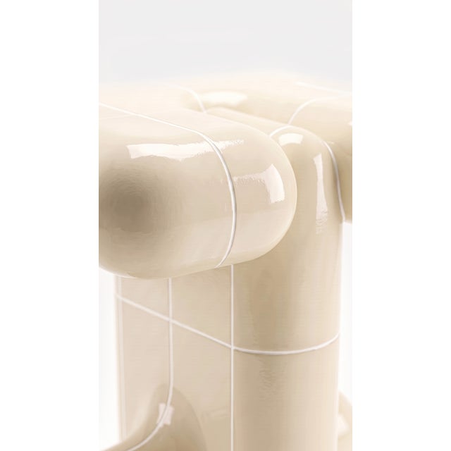 Contemporary U - 001 Side Table in Ivory by Rollo Studio For Sale - Image 3 of 6