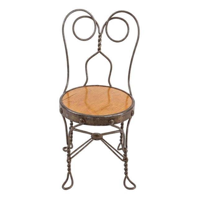 Vintage Chicago Wire Chair Co. Miniature Ice Cream Parlor Chair - Child or Doll Display_ For Sale