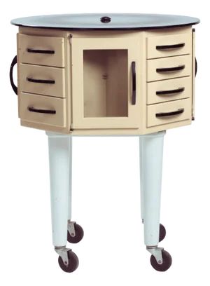 Industrial Turnable Dental Cabinet by Leon Martin, 1950s