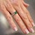 Natural Emerald Diamond Ring Size 6.5 14k W Gold 1.93 TCW Certified For Sale In New York - Image 6 of 11