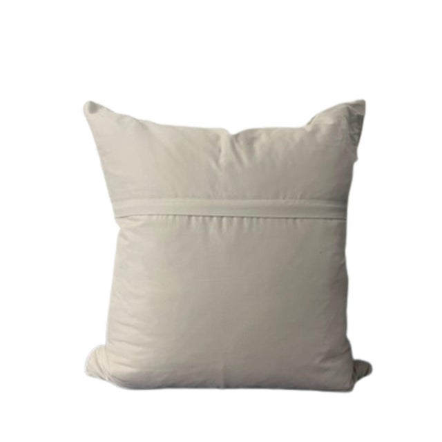 Textile Turkish Woven Pillow in Pink, Green and Blue Motif For Sale - Image 7 of 7