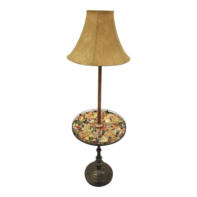 Vintage Floor Lamp With Side Table Chairish