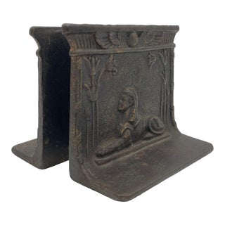 Antique Egyptian Revival Sphinx Bookends - a Pair For Sale