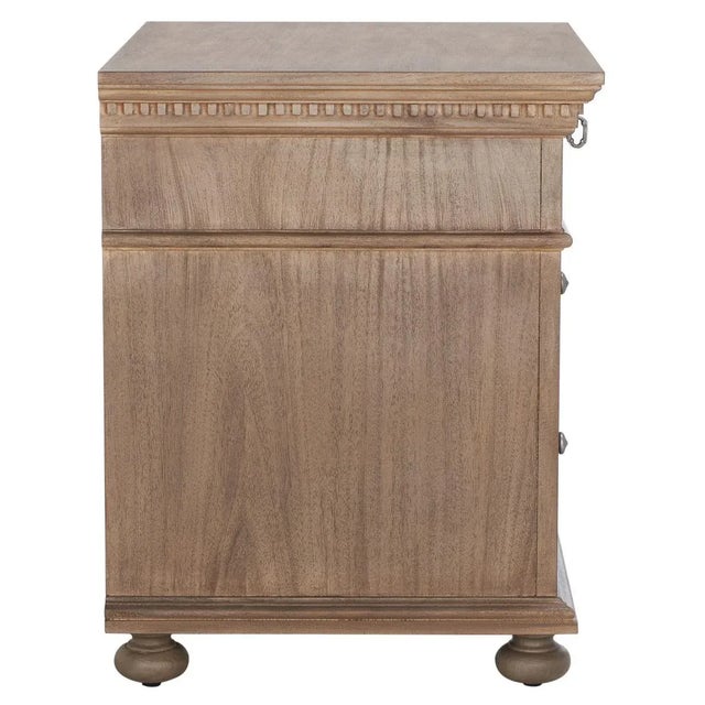 Allisyn 3 Drawer Wood Nightstand - Light Brown For Sale In Philadelphia - Image 6 of 11