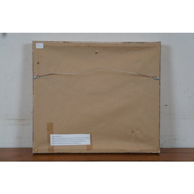 Vintage Susie King Autumn Fall Impressionist Landscape Oil Painting 16" For Sale - Image 6 of 11