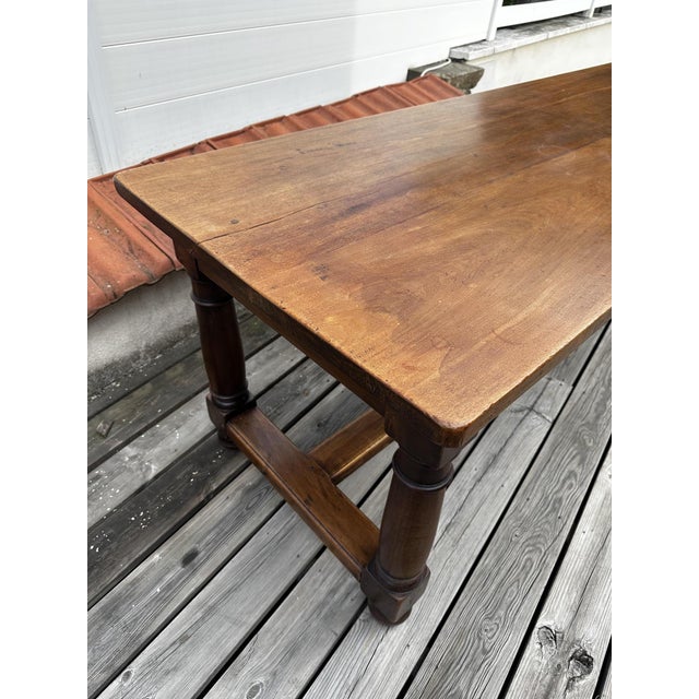 Early 20th Century Walnut Dining Table For Sale - Image 3 of 13