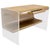 Lucite Base Faux Snake Skin Sculptural Shape One-Drawer Writing Table Desk For Sale - Image 13 of 13