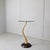Wood Italian Modern Sculptural Side Table in Serpentine Beech Stem and Round Glass, 1950s For Sale - Image 7 of 10