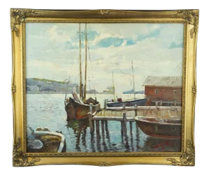 Antonio Greppi, Seascape, Italy, 1911, Oil on Canvas
