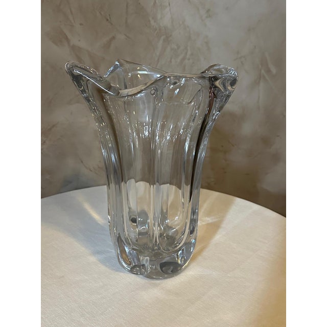 Glass Vintage Vase by Jean Daum, 1960 For Sale - Image 7 of 9