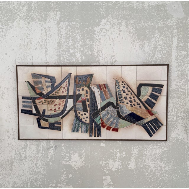 Modern Ceramic Wall Panel by Sinclair for Belform, 1950, in Good conditions. Designed 1950 to 1959 This piece has an...