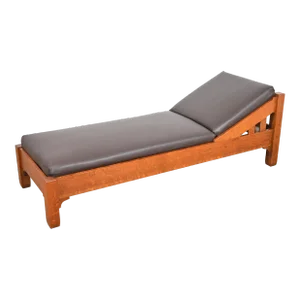 Stickley Brothers Antique Mission Oak Arts & Crafts Daybed, Newly Reupholstered
