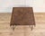 French 1980s French Coffee Table with Old Wind Rose Parquet Top and Wrought Iron Base For Sale - Image 3 of 7