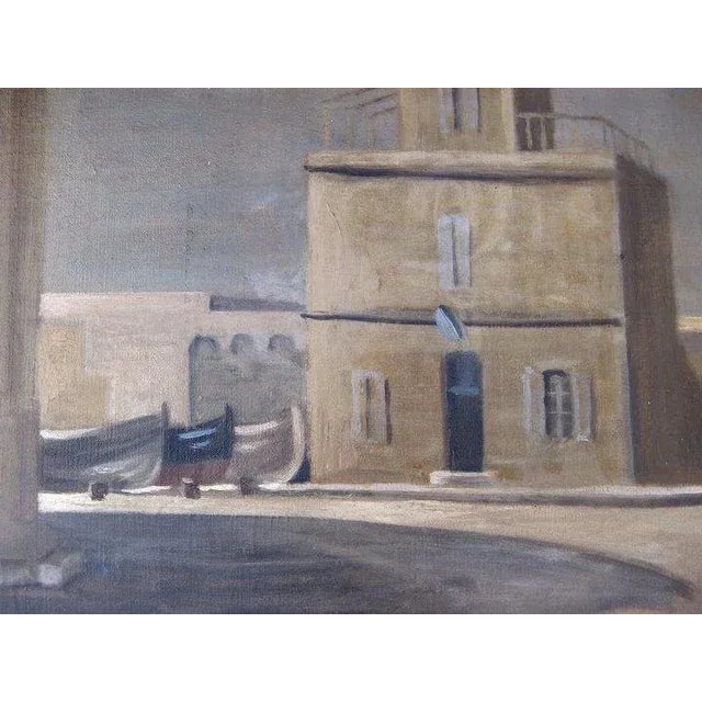 Traditional Mid 20th Century European Architectural Scene Oil Painting by Leonid Berman, Framed For Sale - Image 3 of 6
