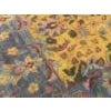 Early 20th Century 1930s Yellow Floral Modern Antique Indian Cotton Agra Rug 6'3" X 9' Knotted Pile Carpet For Sale - Image 5 of 5