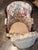 Wood Vintage French Bergère With Carved Floral Crest For Sale - Image 7 of 12