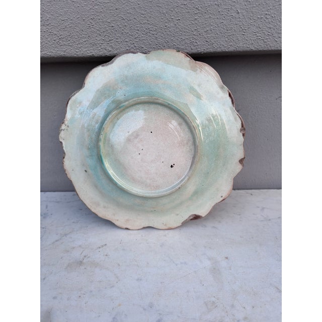 Late 19th Century 19th Century English Majolica Leaves Plate For Sale - Image 5 of 6