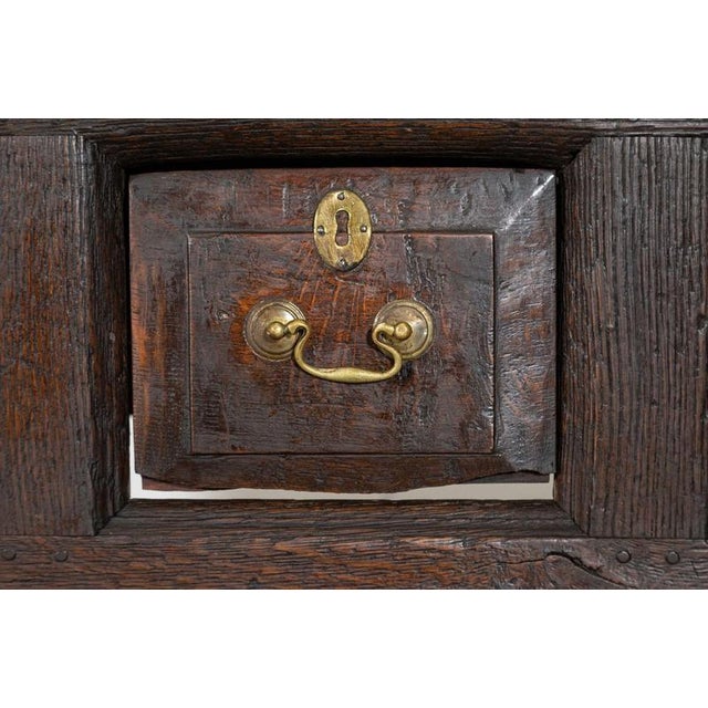 Antique English Oak Vernacular Dresser Base, 1770 For Sale - Image 6 of 15