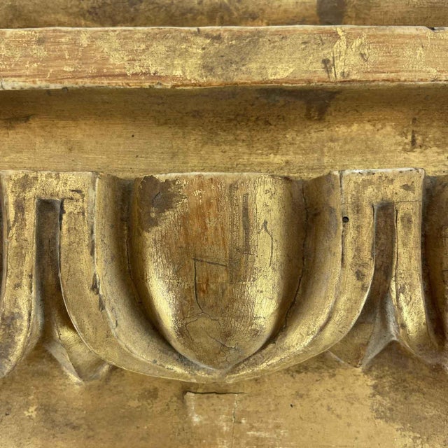 Gold Antique Gilded Capitals in Poplar, 1800, Set of 2 For Sale - Image 8 of 9