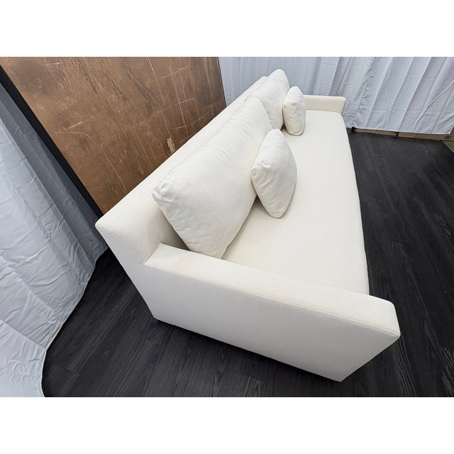 Rh Restoration Hardware Belgian Track Arm Bench-Cushion Sofa For Sale - Image 15 of 18