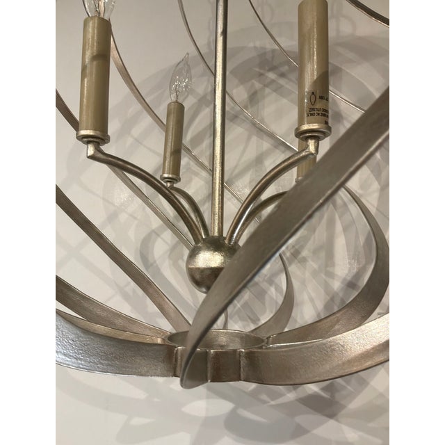 2020s Currey & Company Silver Orb Roussel Chandelier For Sale - Image 5 of 5