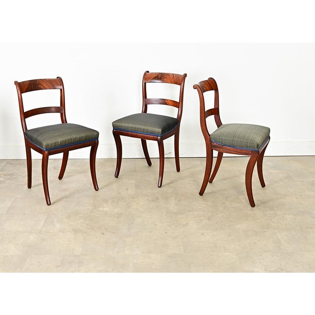 Set of Three 19th Century French Mahogany Side Chairs For Sale In Baton Rouge - Image 6 of 9