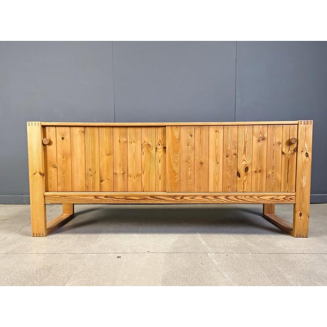 Scandinavian Pine Wood Sideboard, 1960s For Sale - Image 10 of 12
