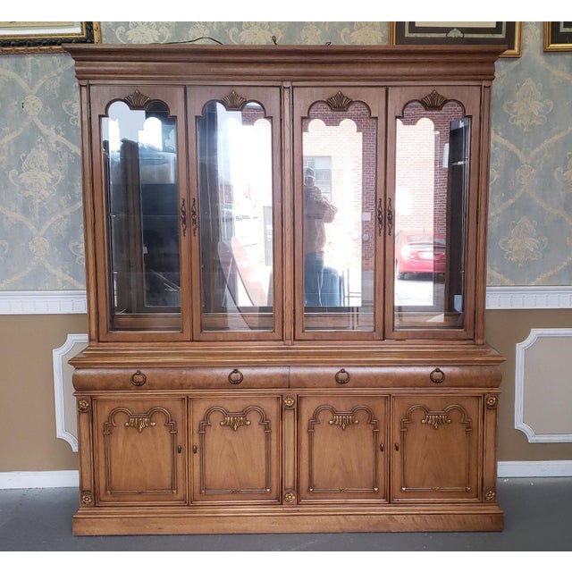 Vintage 1970s Fruitwood & Elm Thomasville Provincial Dining Room