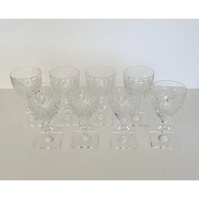Vintage Hawkes Cut Crystal Wine Glasses - Set of 8 For Sale In New York - Image 6 of 6