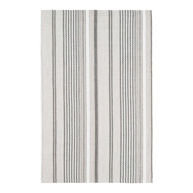 Dash & Albert by Annie Selke Gradation Ticking Indoor/Outdoor Rug, 2'6" x 20' For Sale