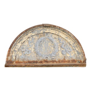 Early 20th Century Neoclassic Style Zinc Arched Pediment For Sale