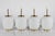 Mid-Century Modern Opaline Glass and Brass Pendant Lamp by Bent Karlby for Lyfa, 1960s, Set of 4 For Sale - Image 3 of 11