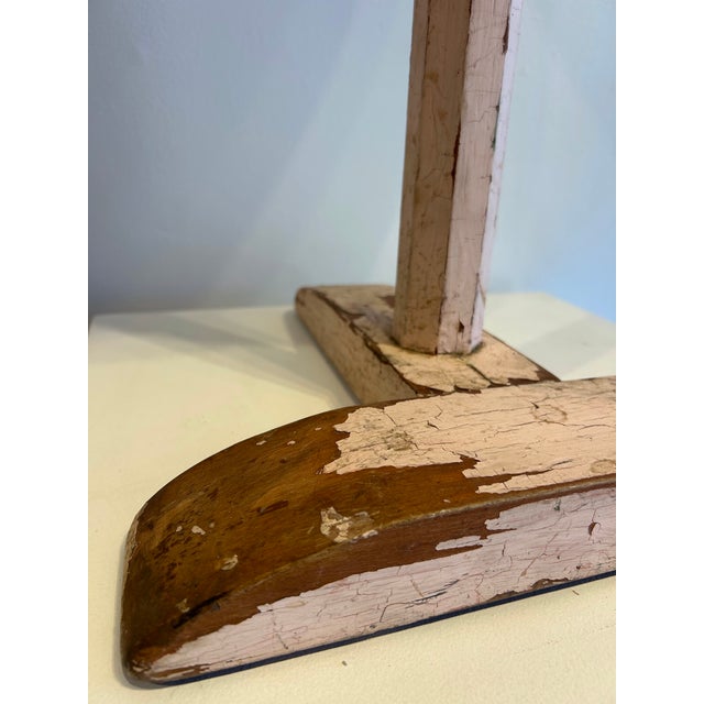 Folk Art 19th Century Folk Art Wood Pedestal Table For Sale - Image 3 of 6