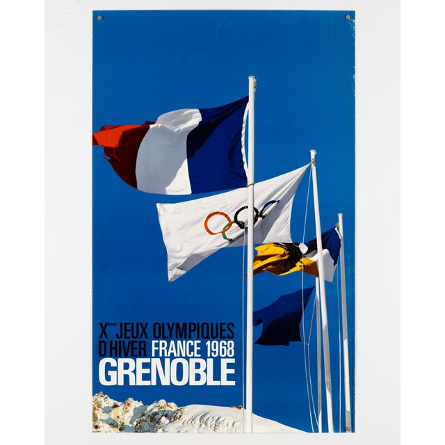 Modern Olympia Grenoble Poster, 1968 For Sale - Image 3 of 9
