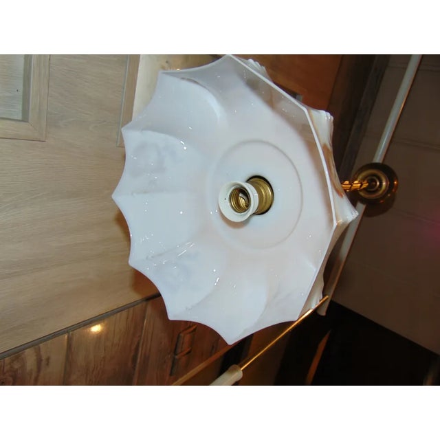 1920s Vintage Secessionist Brass Ceiling Lamp For Sale - Image 5 of 6