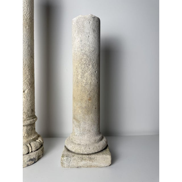 Fragments of Limestone Columns, 19th Century, Set of 2 For Sale - Image 11 of 18